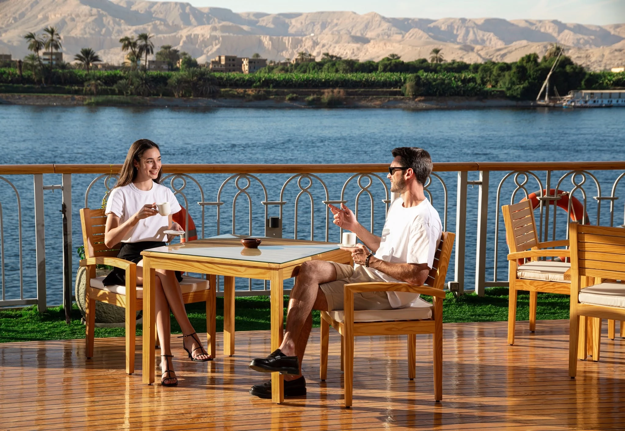 Sun deck of the Nile Capital Nile Cruise Nile cruise